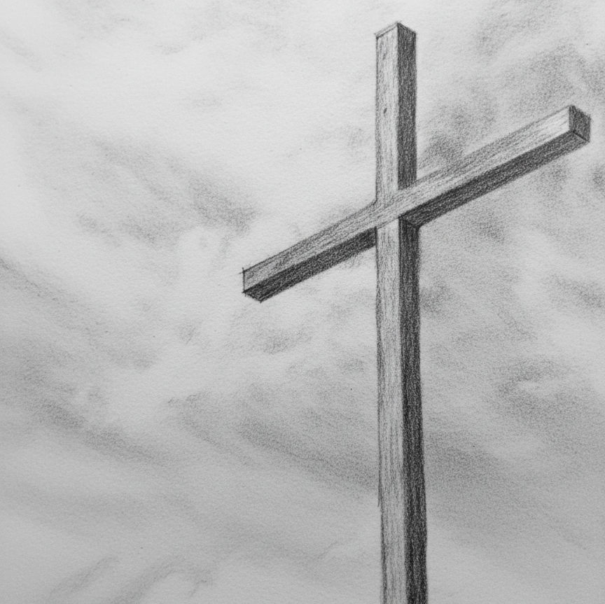 Ein Holz-Kreuz
